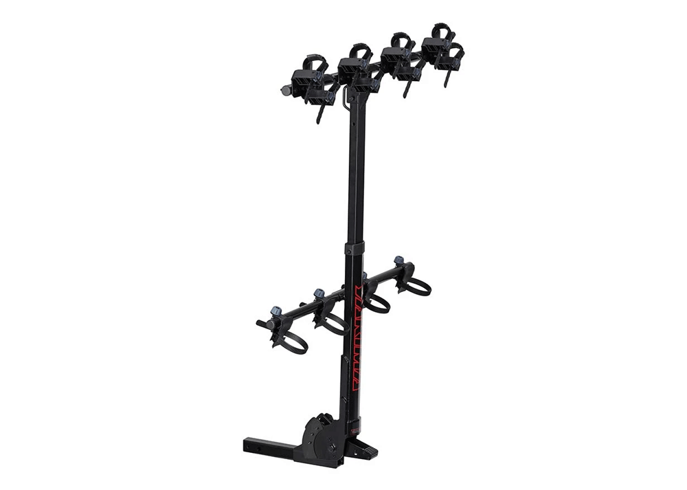 Vertical hanging store mountain bike rack