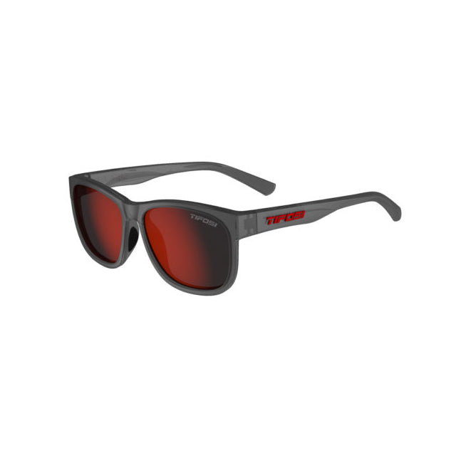 Tifosi Swank Xl | Satin Vapor Smoke Red lens