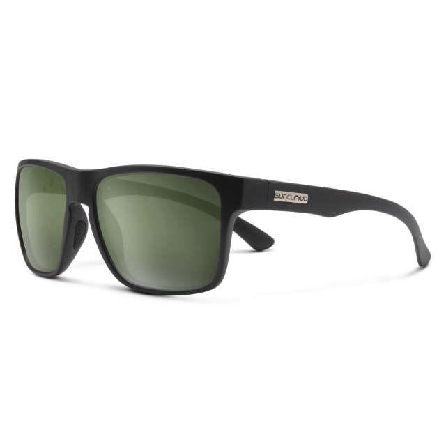 Suncloud Optics Rambler Matte Black + Polarized Gray Green