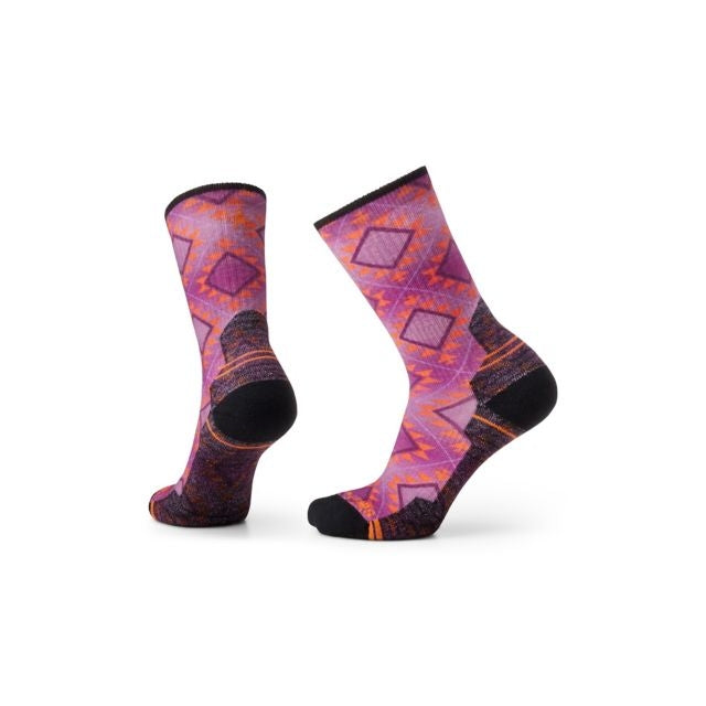 Smartwool Hike Light Cushion Southwest Tile Print Crew Socks Meadow Mauve