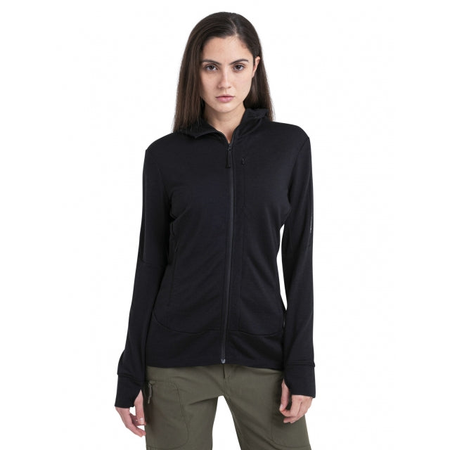 Icebreaker Merino 260 Quantum Ls Zip Hoodie Black