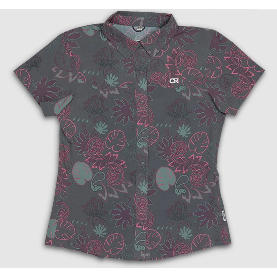 Club Ride Women's Bandara Trailhead Party Shirt Ultimate Grey Paisley Print