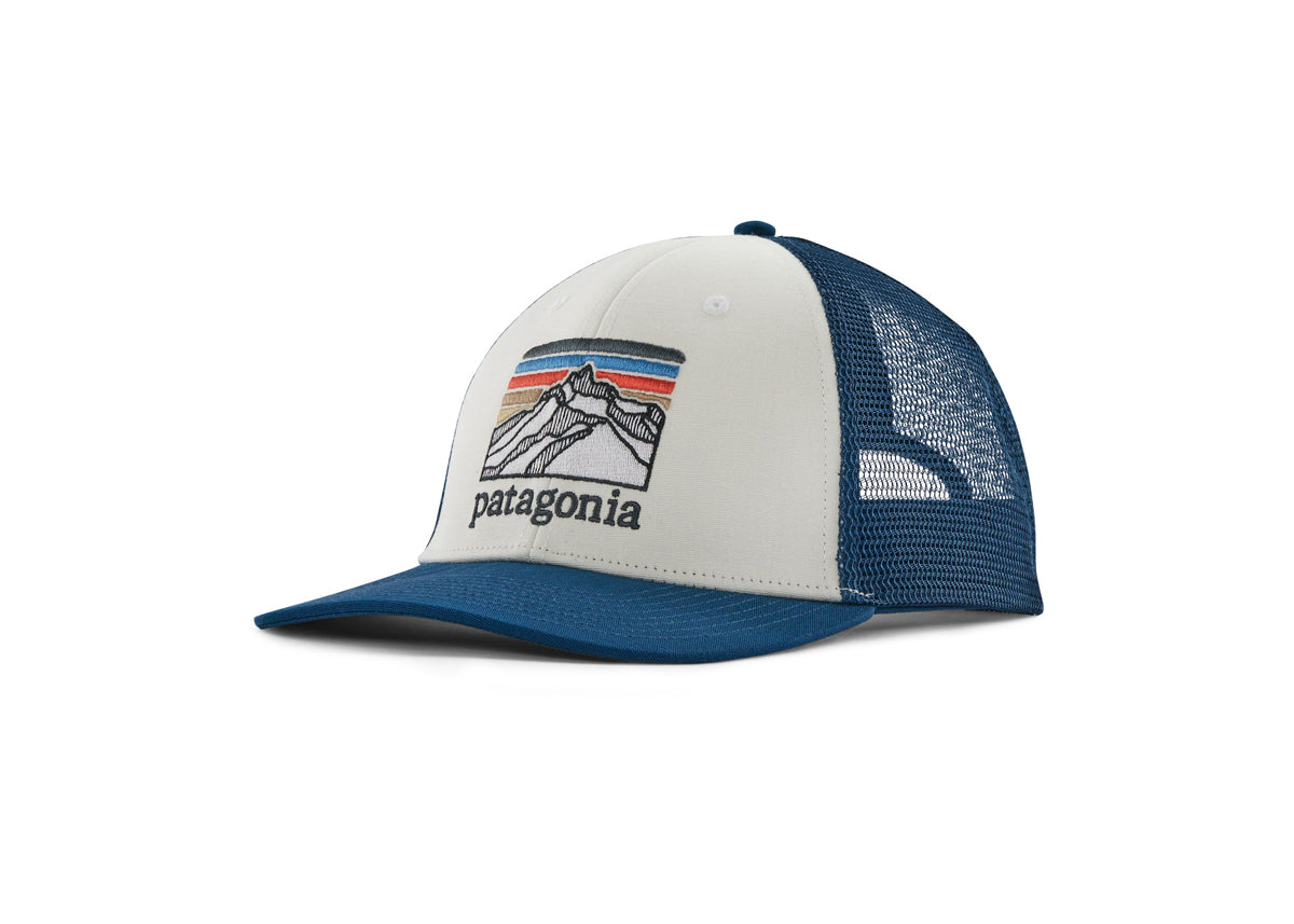 Line Logo Ridge LoPro Trucker Hat - White w/ Lagom Blue / O/S