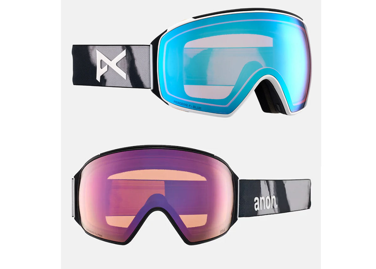 Anon M4 Goggle Toric + Bonus Lens + MFI® Face Mask Family Tree / Perceive Variable Blue (21% / S2) / Perceive Cloudy Pink (53% / S1)