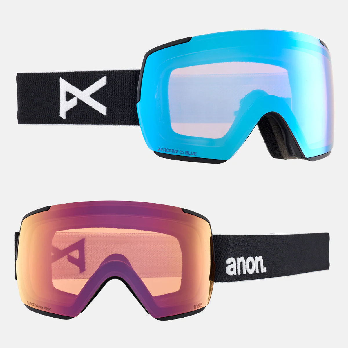 Anon M5S Goggles (Toric) + Bonus Lens + MFI® Face Mask Black / Perceive Variable Blue (21% / S2) / Perceive Cloudy Pink (53% / S1)