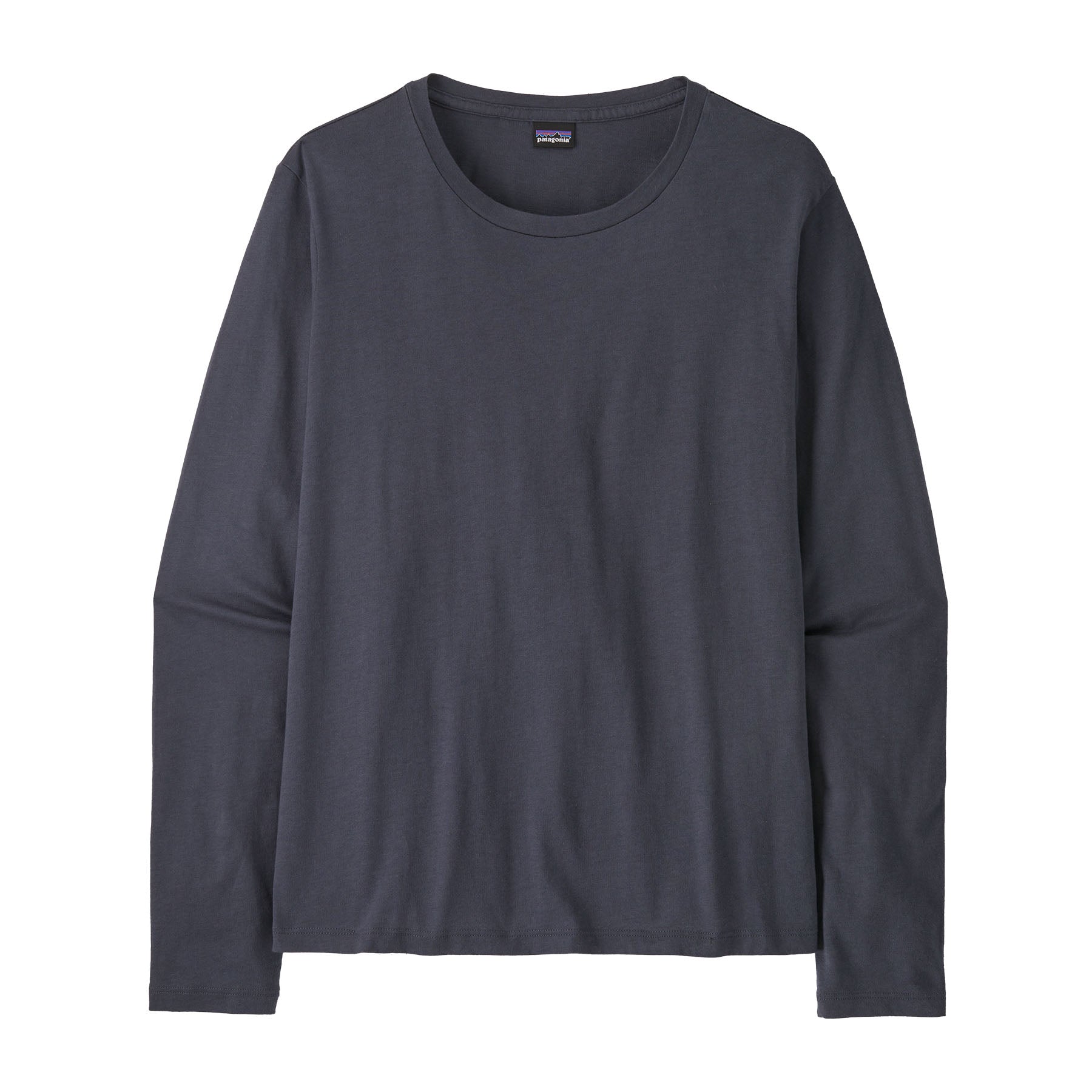 Patagonia Women s Long Sleeved Regenerative Organic Certified Cotton Tee Smolder Blue Xs