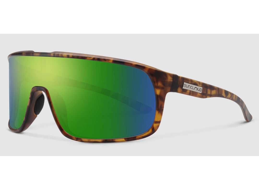 Suncloud Optics Double Up Matte Tortoise/Polarized Green Mirror Lens