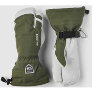 Hestra Army Leather Heli Ski 3-Finger Olive