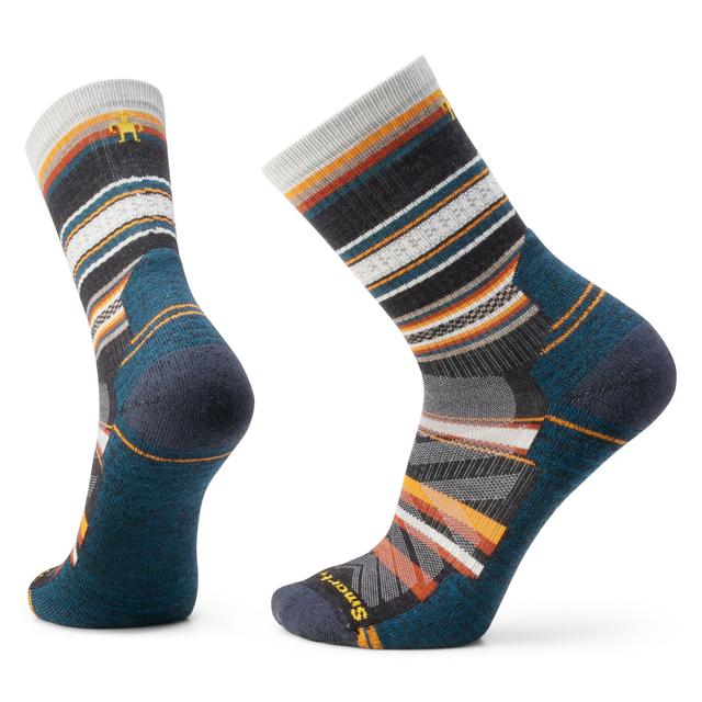 Smartwool Hike Light Cushion Panorama Crew Socks Charcoal