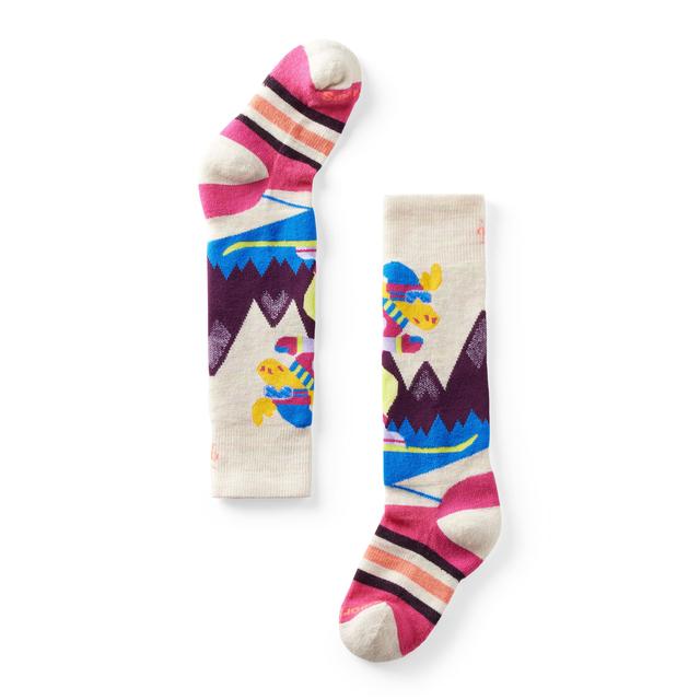 Smartwool Wintersport Full Cushion Mountain Moose Pattern Over The Calf Socks Moonbeam