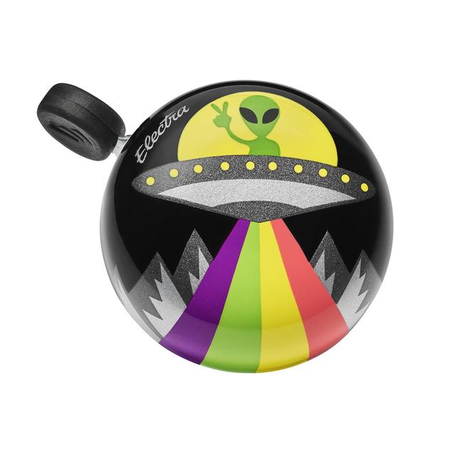 Electra Peace Outta This World Domed Ringer Bike Bell Black/Dark Yellow