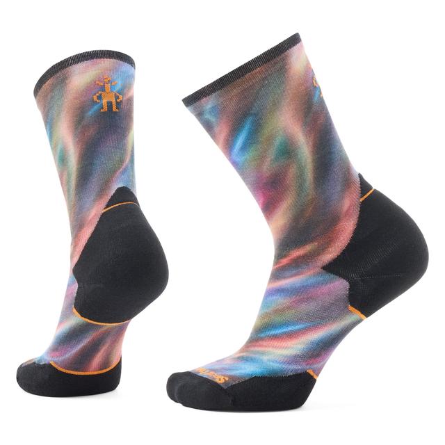 Smartwool Trail Run Water Shimmer Print Crew Socks Black