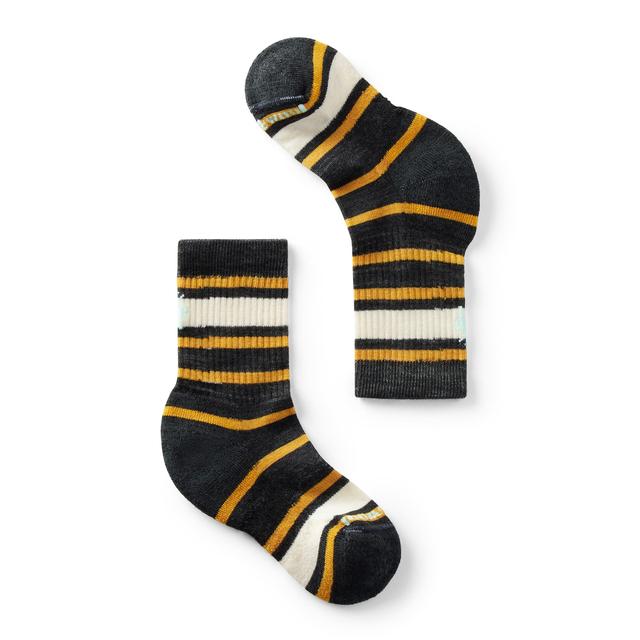 Smartwool Hike Light Cushion Striped Crew Socks Charcoal