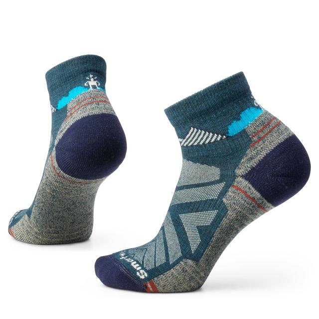 Smartwool Hike Light Cushion Clear Canyon Pattern Ankle Socks Twilight Blue