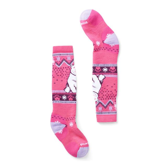 Smartwool Wintersport Polar Bear Pattern Over The Calf Socks Power Pink