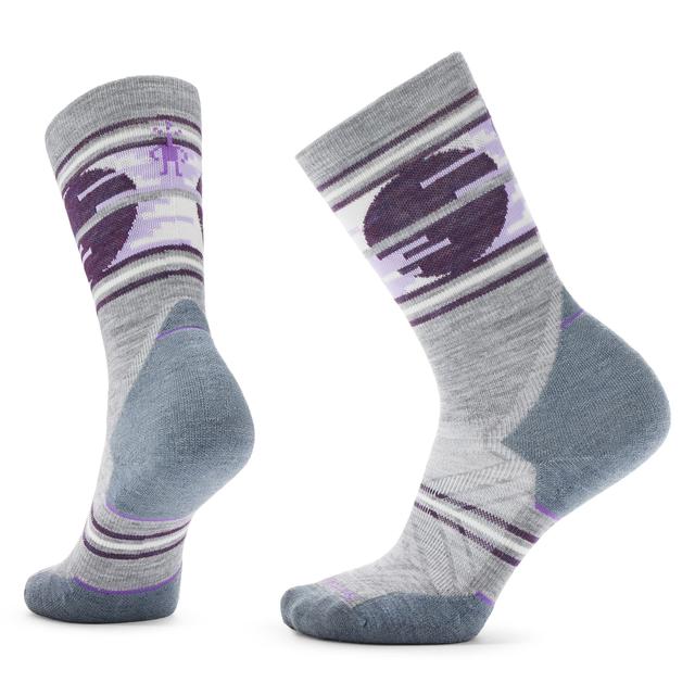 Smartwool Trail Run Targeted Cushion Sunset Trail Crew Socks Light Gray