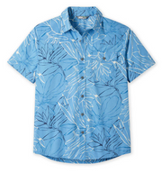 Stio Men's Curtis Camp Shirt SS Cloudless Linear WY Floral