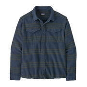 Patagonia Men's Fjord Flannel Shirt Treelined: Smolder Blue