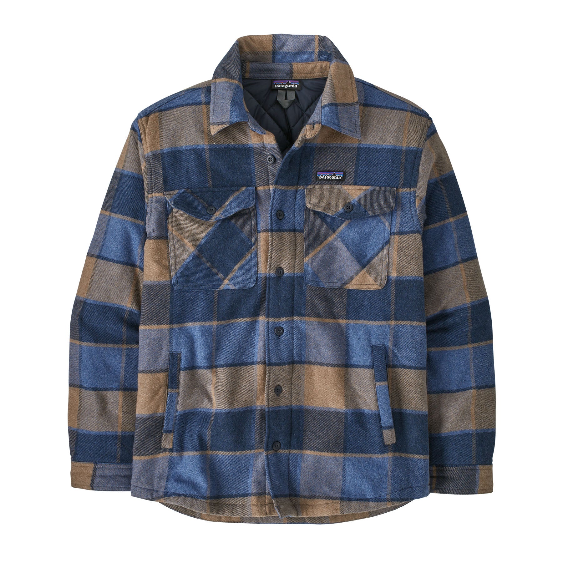 Patagonia Men's Lightweight Insulated Fjord Flannel Shirt Smolder Blue