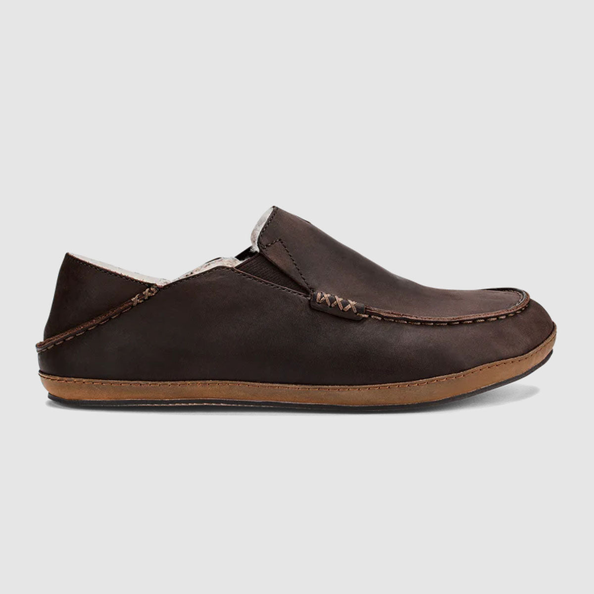 OluKai Moloā Slipper Darkwood/Darkwood