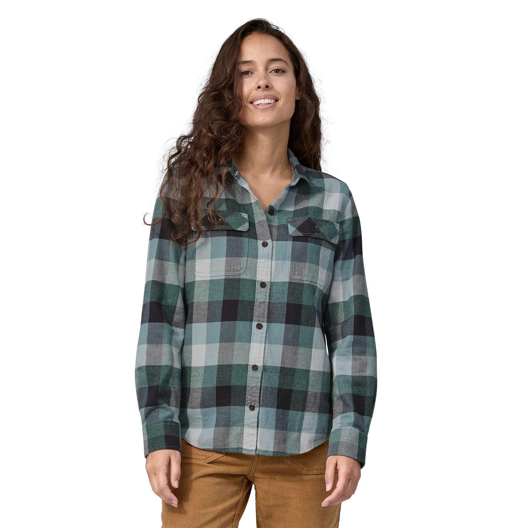 Patagonia Women's Long Sleeved Organic Cotton Midweight Fjord Flannel Shirt  42405