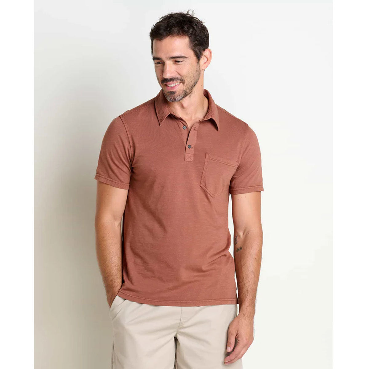 Toad&Co. Men's Primo Short Sleeve Polo Dark Roast